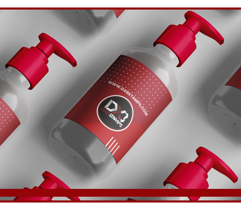 Custom printed product labels on bottles