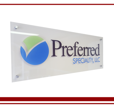 Acrylic reception wall signage example for a Dubai freight forwarding office