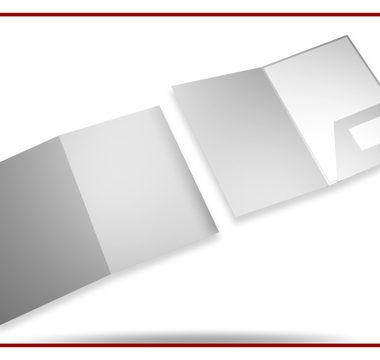 Blank two-pocket presentation folder mockup