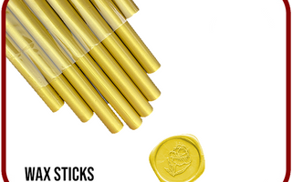 Wax sticks designed for use in a glue gun for wax seal stamping