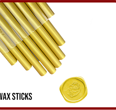 Wax sticks designed for use in a glue gun for wax seal stamping