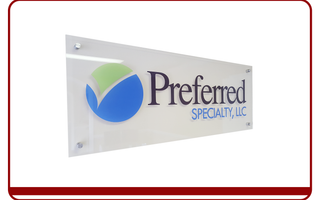 Acrylic reception wall signage example for a Dubai freight forwarding office