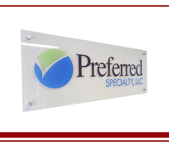 Acrylic reception wall signage example for a Dubai freight forwarding office