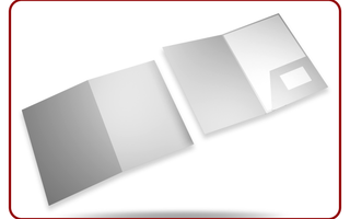 Blank two-pocket presentation folder mockup