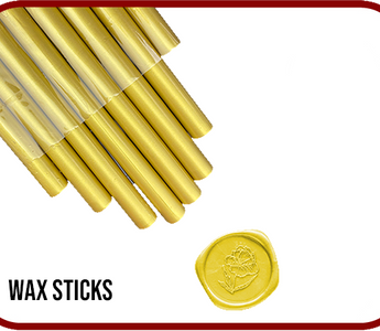 Wax sticks designed for use in a glue gun for wax seal stamping