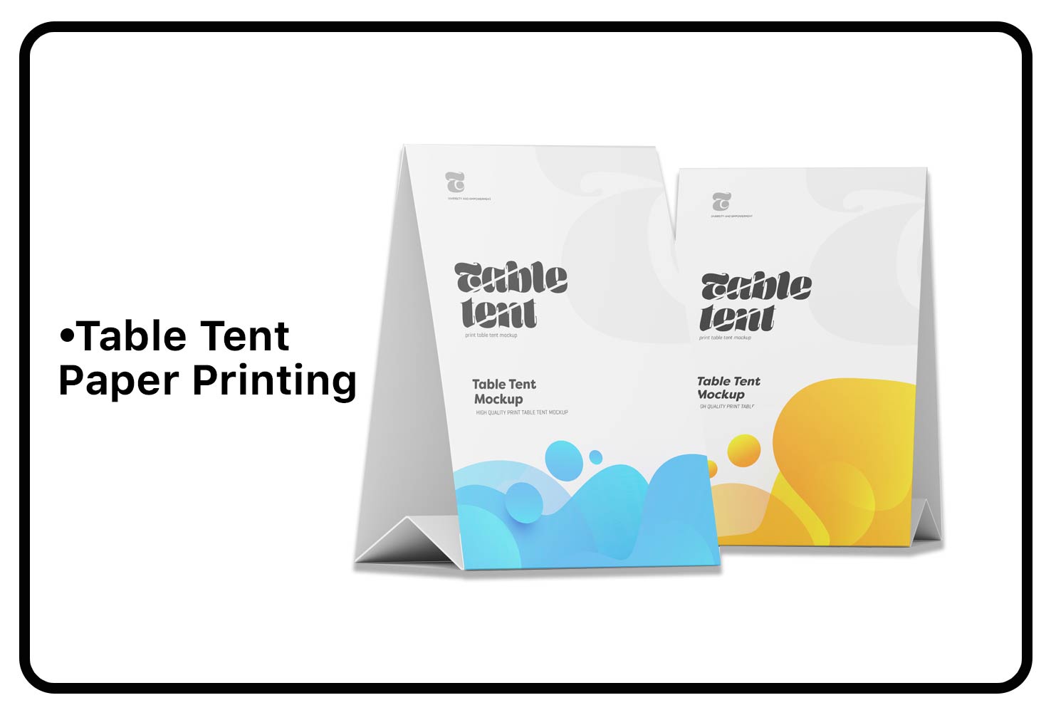 Paper Table Tent Printing