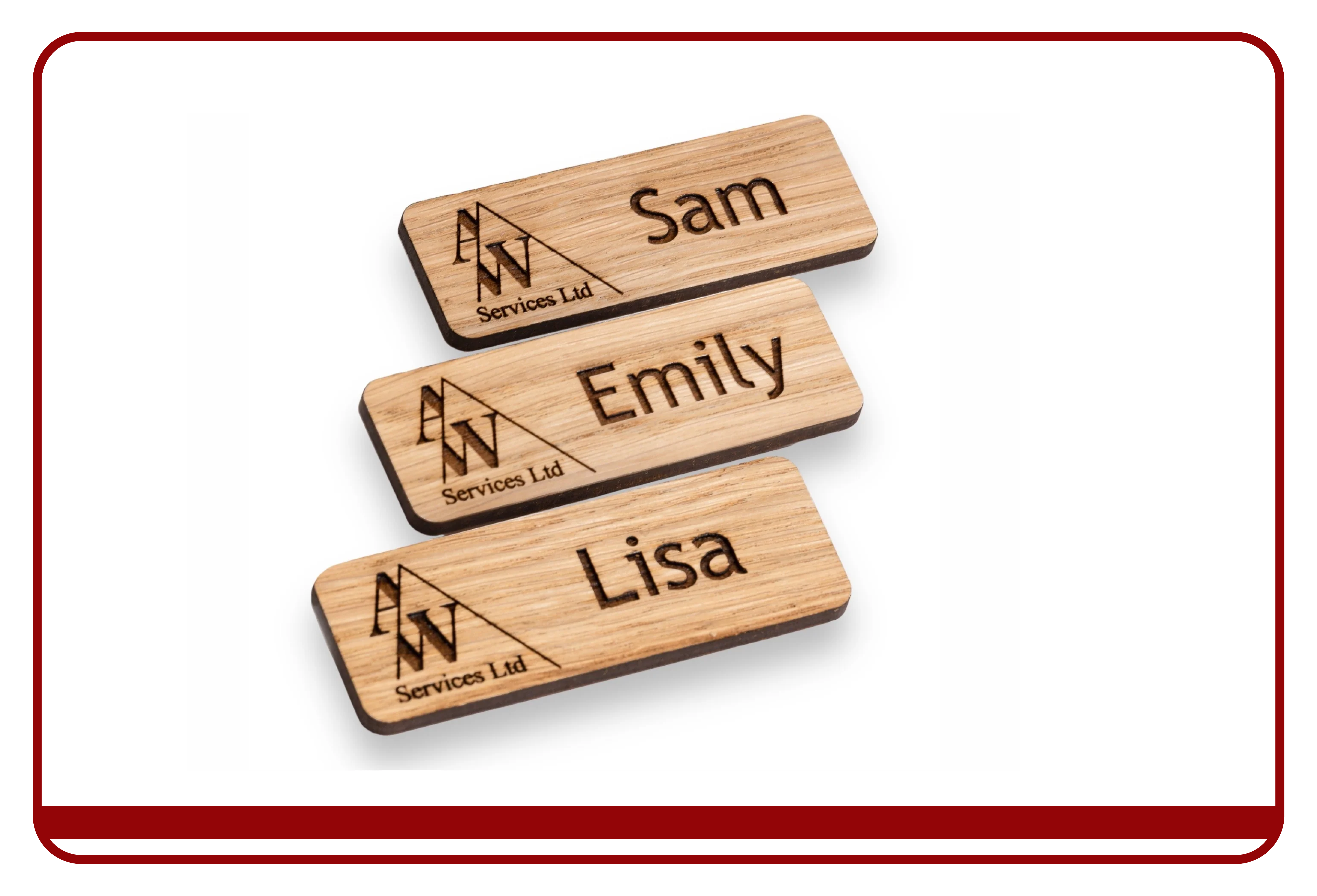 Wooden Name Badge