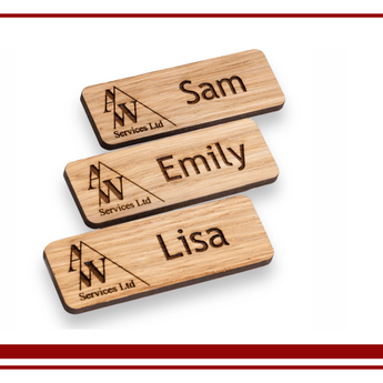 Wooden Name Badge