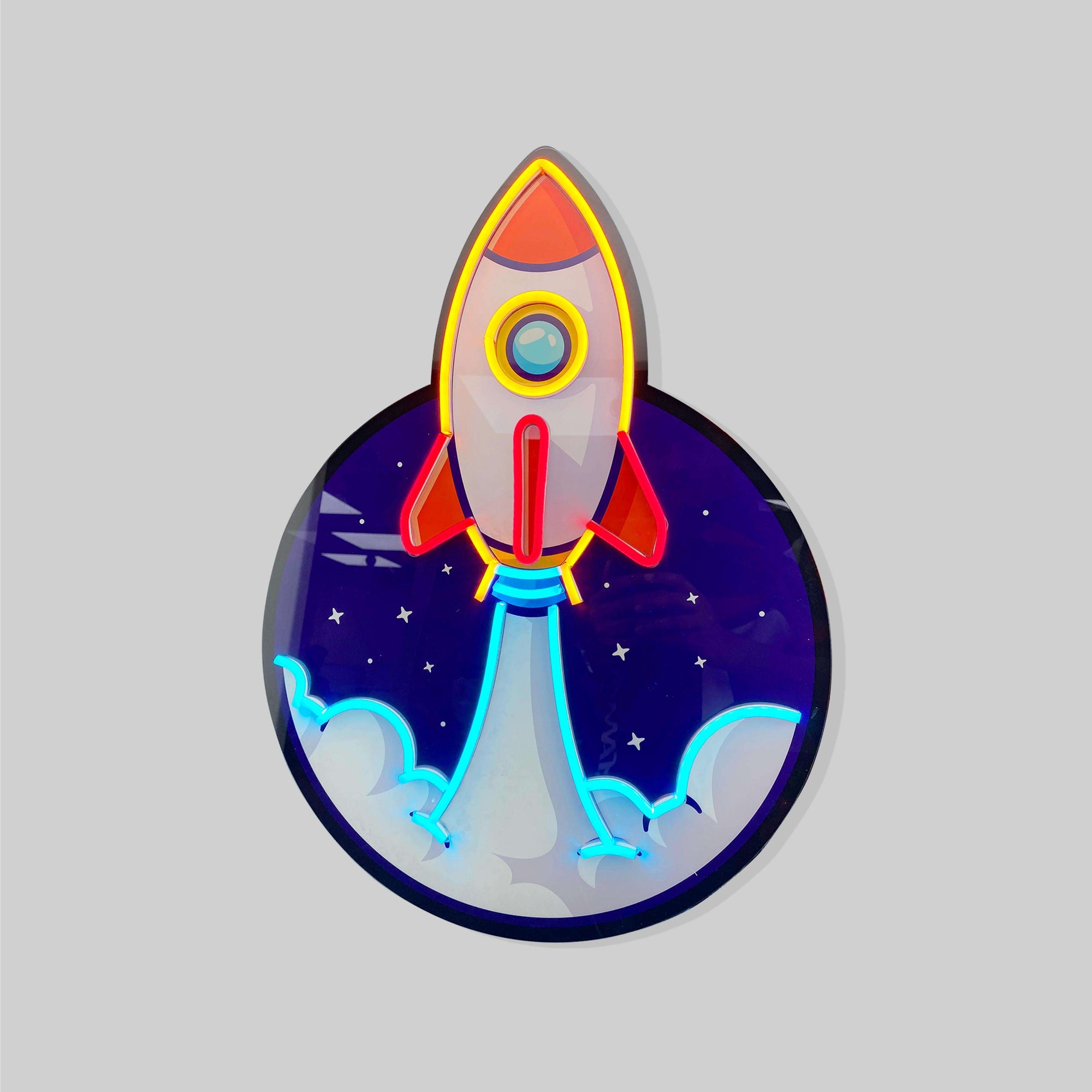 Space Rocket Ship LED Neon Sign