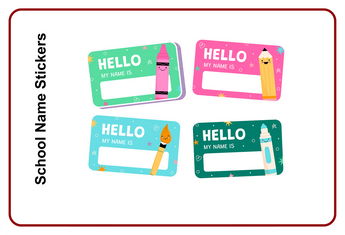 Custom School Name Stickers