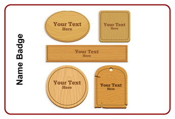 Custom Wooden Name Badge

