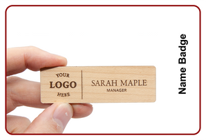 Engraved Wooden Name Tags