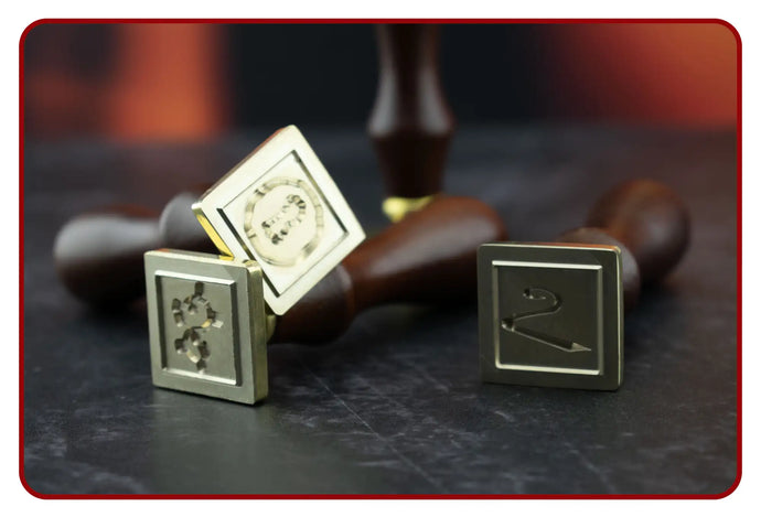 Gold and silver cufflinks with a watch face design.