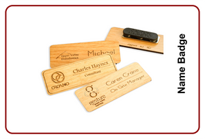 Personalized Wooden Name Badge