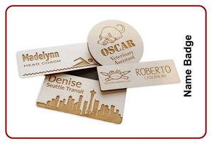 Wood Name Tags