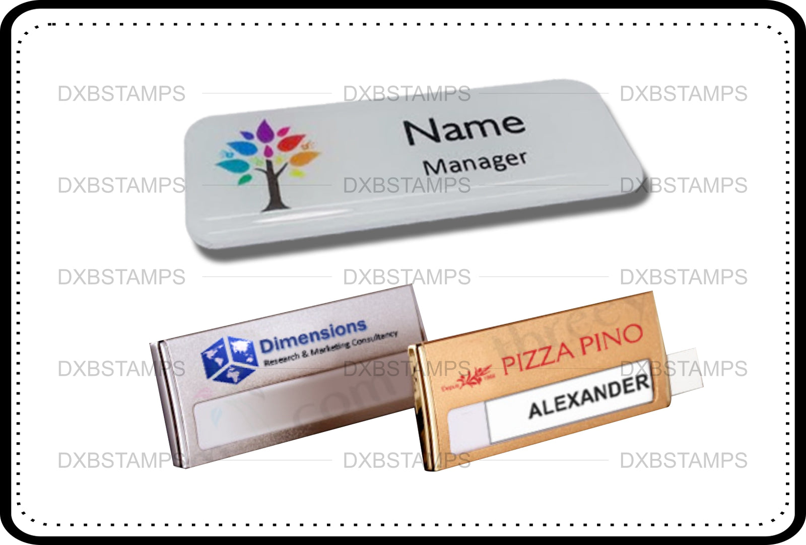 corporate name tag design
