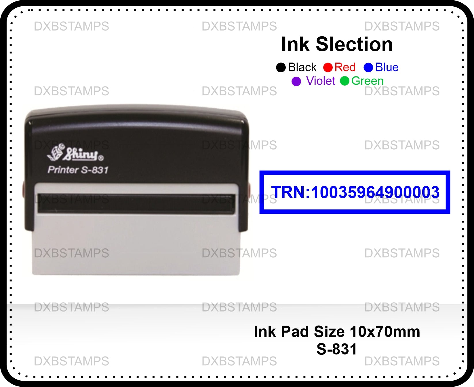 rubber stamp