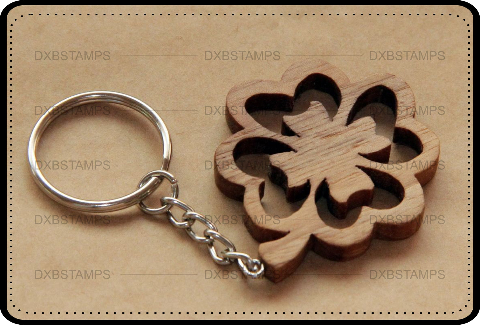 Personalize laser wood keychain